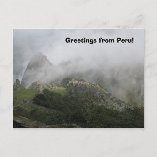 Greetings from Peru postcard