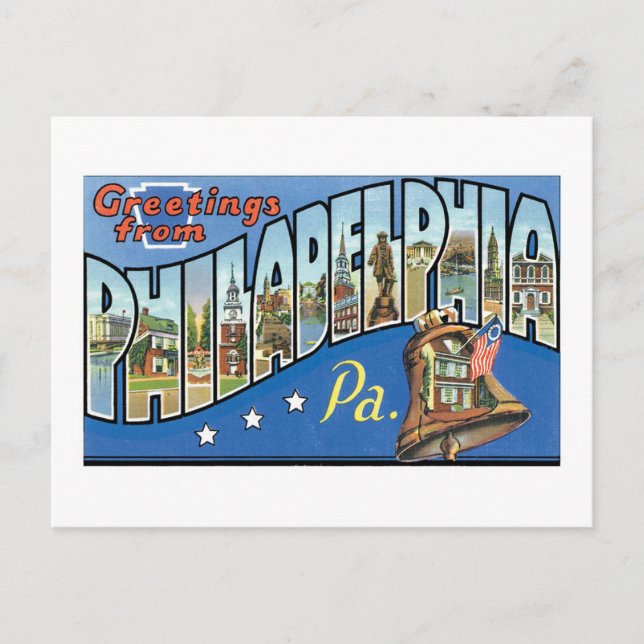 Greetings from Philadelphia, PA Postcard (Front)