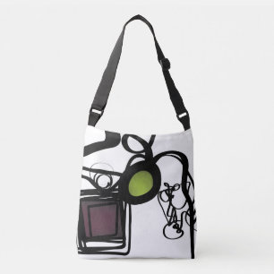 Greetings from Philydion: Abstract Black & White Crossbody Bag