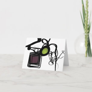 Greetings from Philydion: Abstract Black & White Note Card