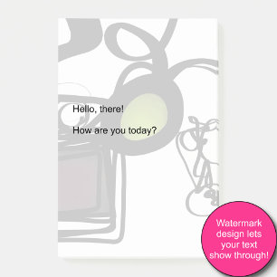 Greetings from Philydion: Abstract Black & White Post-it Notes