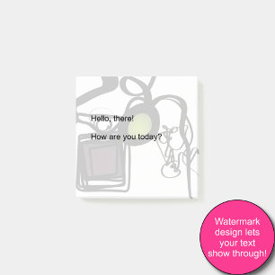 Greetings from Philydion: Abstract Black & White Post-it Notes