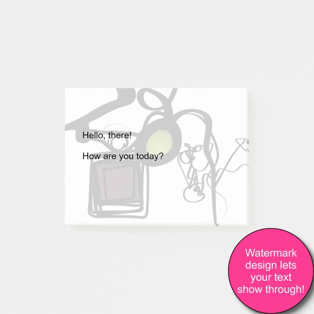 Greetings from Philydion: Abstract Black & White Post-it Notes (Creator Uploaded)