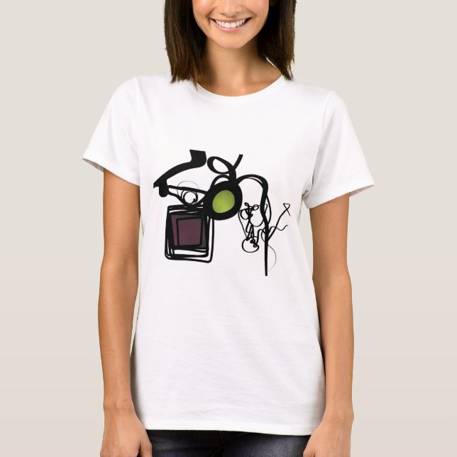 Greetings from Philydion: Abstract Black & White T-Shirt (Front)