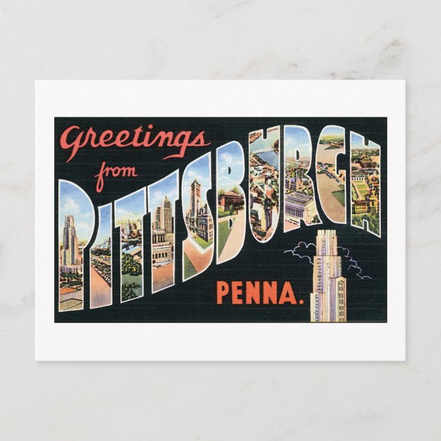 Greetings from Pittsburgh, Penna Postcard (Front)