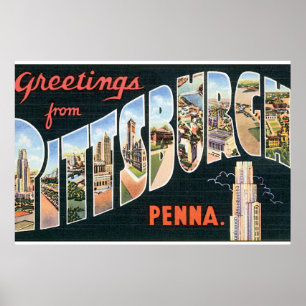 Greetings from Pittsburgh_Vintage Travel Poster