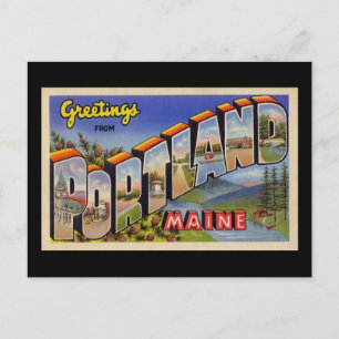 Greetings from Portland Maine Postcard
