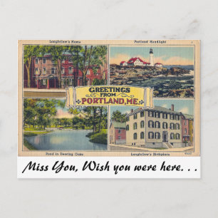 Greetings from Portland, Maine Postcard