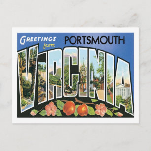 Greetings From Portsmouth Virginia US City Postcard