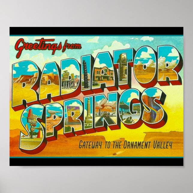 Greetings from Radiator Springs Arizona Poster (Front)