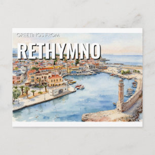 Greetings from Rethymno, Greece Travel Postcard