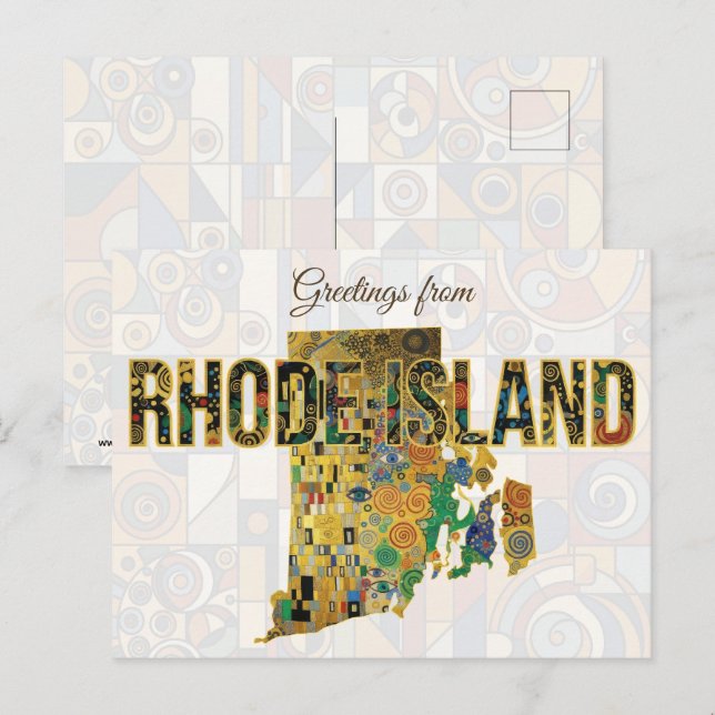 Greetings from Rhode Island Postcard (Front/Back)