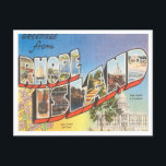 Greetings from Rhode Island Vintage Travel Postcard<br><div class="desc">Greetings from Rhode Island Vintage Travel Postcard</div>