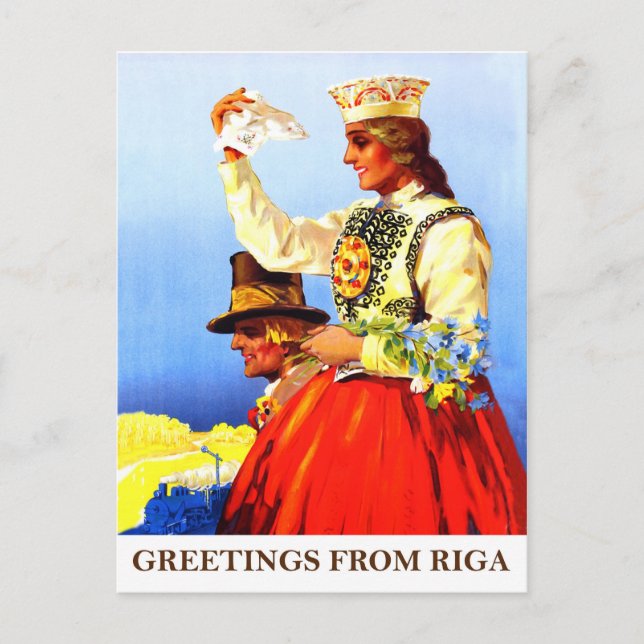 Greetings from Riga, Latvia Postcard (Front)