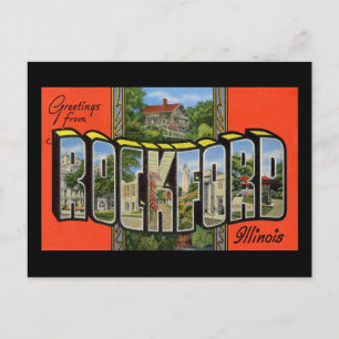 Greetings from Rockford Illinois Postcard