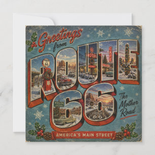 Greetings From Route 66 Winter Large Letter