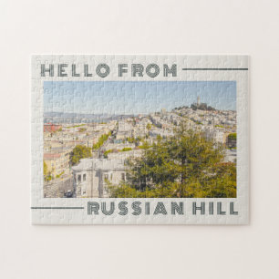 Greetings from Russian Hill San Francisco Retro Jigsaw Puzzle