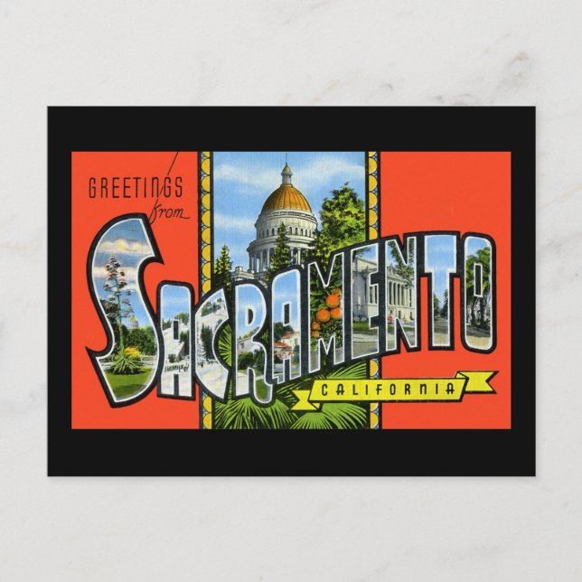 Greetings from Sacramento California Postcard (Front)