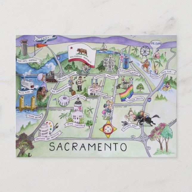 Greetings from Sacramento, California! Postcard (Front)