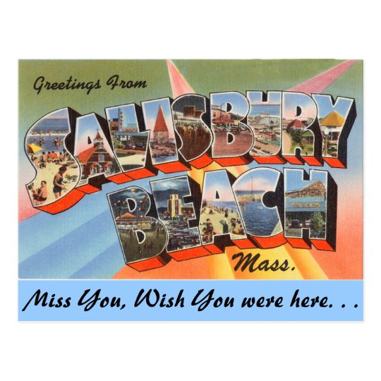 Greetings from Salisbury Beach, Mass. Postcard