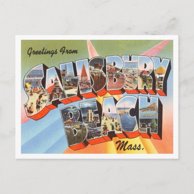 Greetings from Salisbury Beach, Massachusetts Postcard (Front)