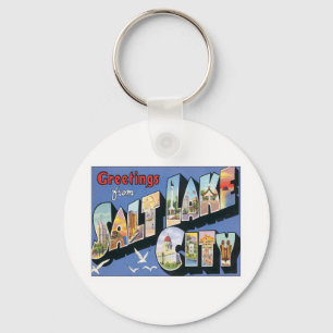 Greetings From Salt Lake City Utah Key Ring