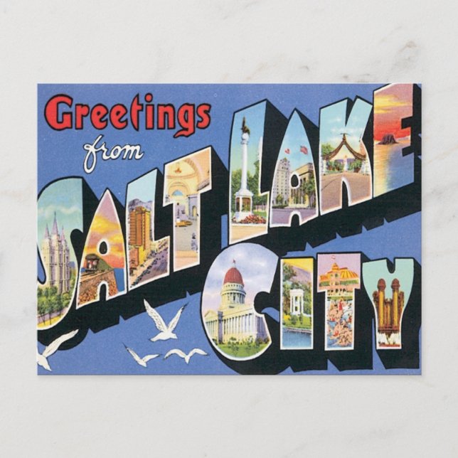 Greetings From Salt Lake City Utah Postcard (Front)