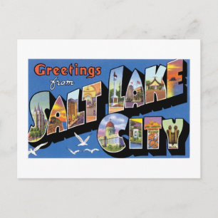Greetings from Salt Lake City! Vintage & Retro! Postcard
