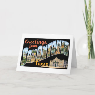 Greetings From San Antonio Texas Card