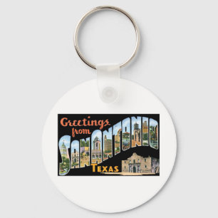 Greetings From San Antonio Texas Key Ring