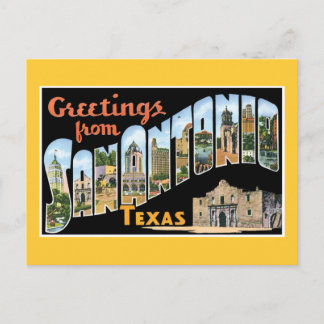 Greetings From San Antonio Texas Postcard