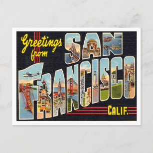 Greetings from San Francisco, California Travel Postcard