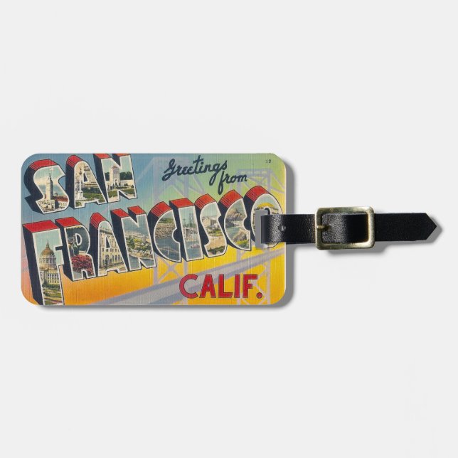 Greetings from San Francisco Luggage Tag (Front Horizontal)