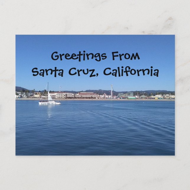 Greetings from Santa Cruz, California Post Card (Front)
