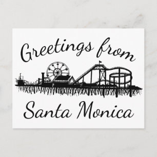 Greetings from Santa Monica California CA Pier Postcard