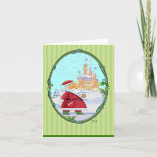 Greetings From Santa's Castle Holiday Card