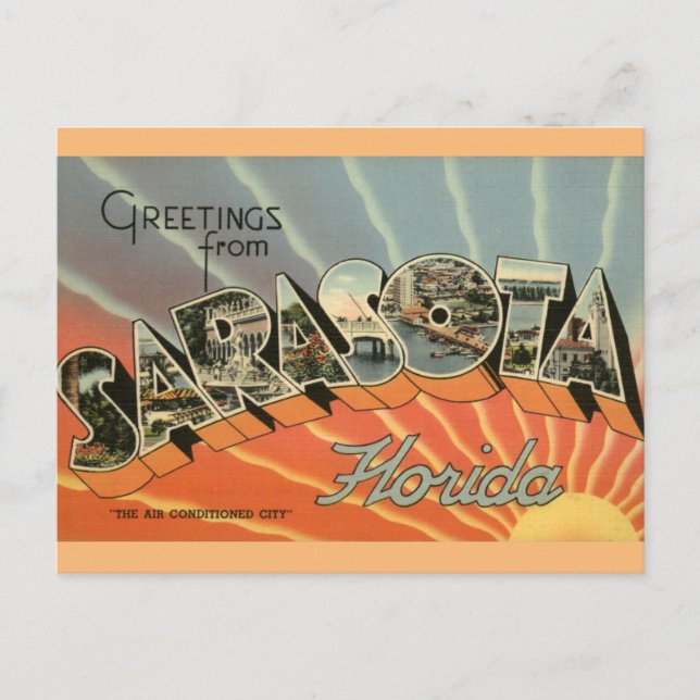 Greetings from Sarasota Florida Postcard (Front)