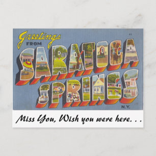 Greetings from Saratoga Springs Postcard