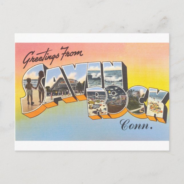 Greetings from Savin Rock West Haven, CT Postcard (Front)