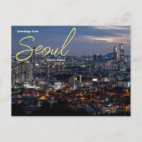 Greetings from Seoul South Korea Postcard