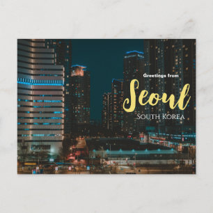 Greetings from Seoul South Korea Scenic Postcard
