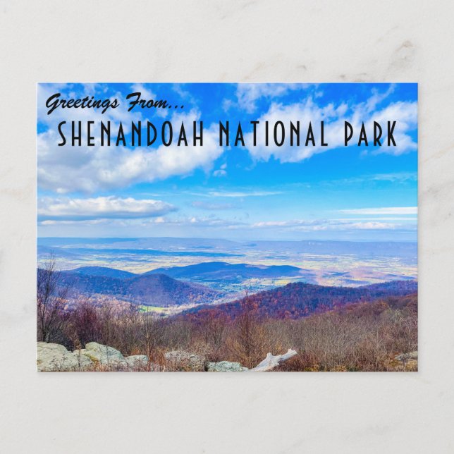 Greetings From Shenandoah National Park Postcard (Front)