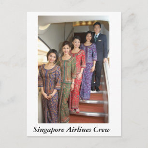 GREETINGS FROM SINGAPORE AIRLINES POSTCARD