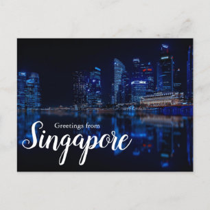 Greetings from Singapore Scenic City Postcard