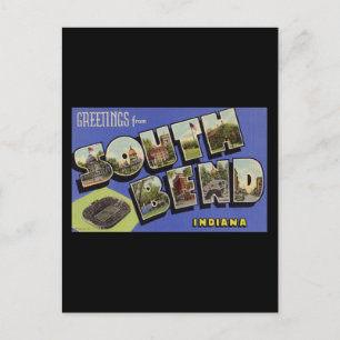 Greetings from South Bend Indiana Postcard