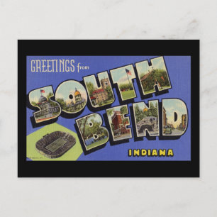 Greetings from South Bend Indiana Postcard