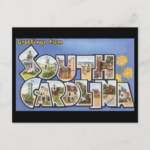 Greetings from South Carolina_Vintage Travel Postcard