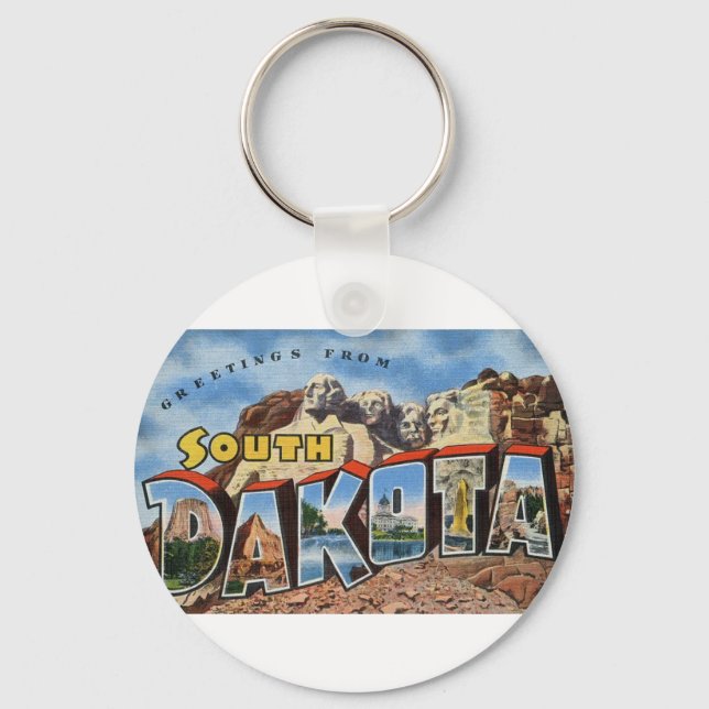 Greetings From South Dakota Key Ring (Front)