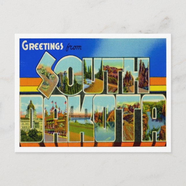 Greetings From South Dakota Postcard (Front)