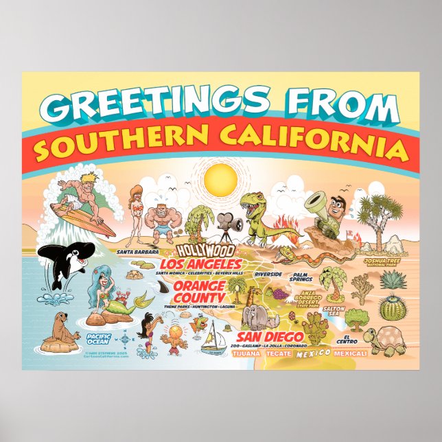 Greetings from Southern California Poster (Front)